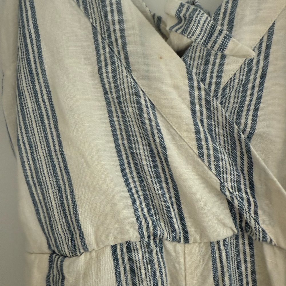 Tularosa Blue and White Striped Romper - Picture 6 of 8